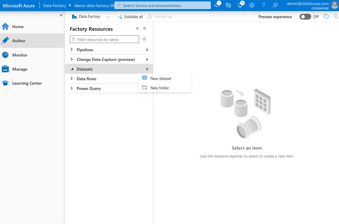 Новый эл�емент набора данных